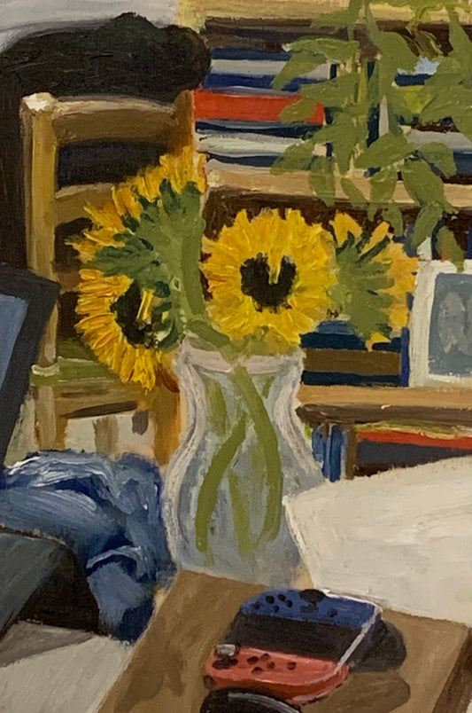 Sunflowers in the Living Room par Delia Landers