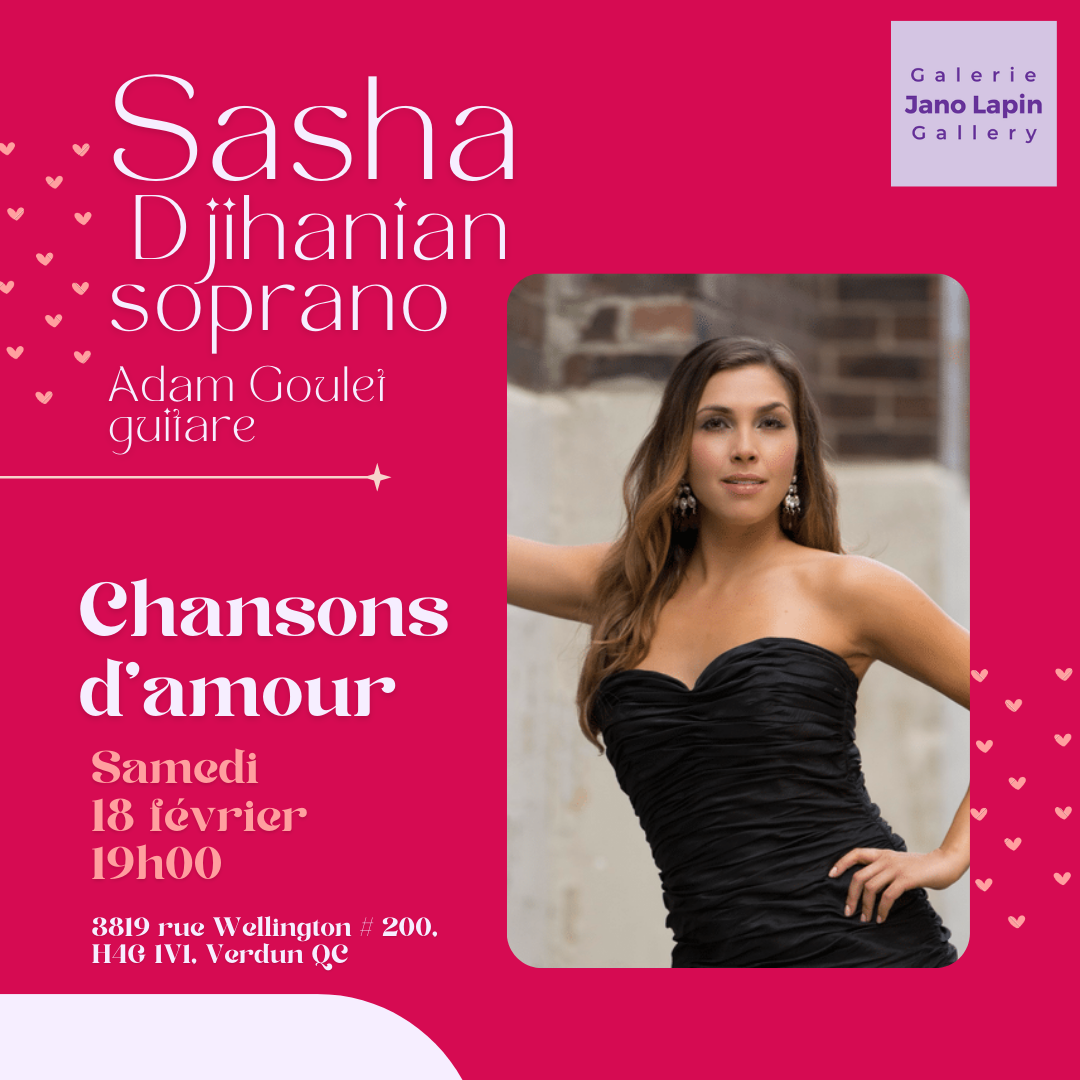 Sasha Djihanian | Concert de St-Valentin | Chansons d'amour | Samedi 18 février